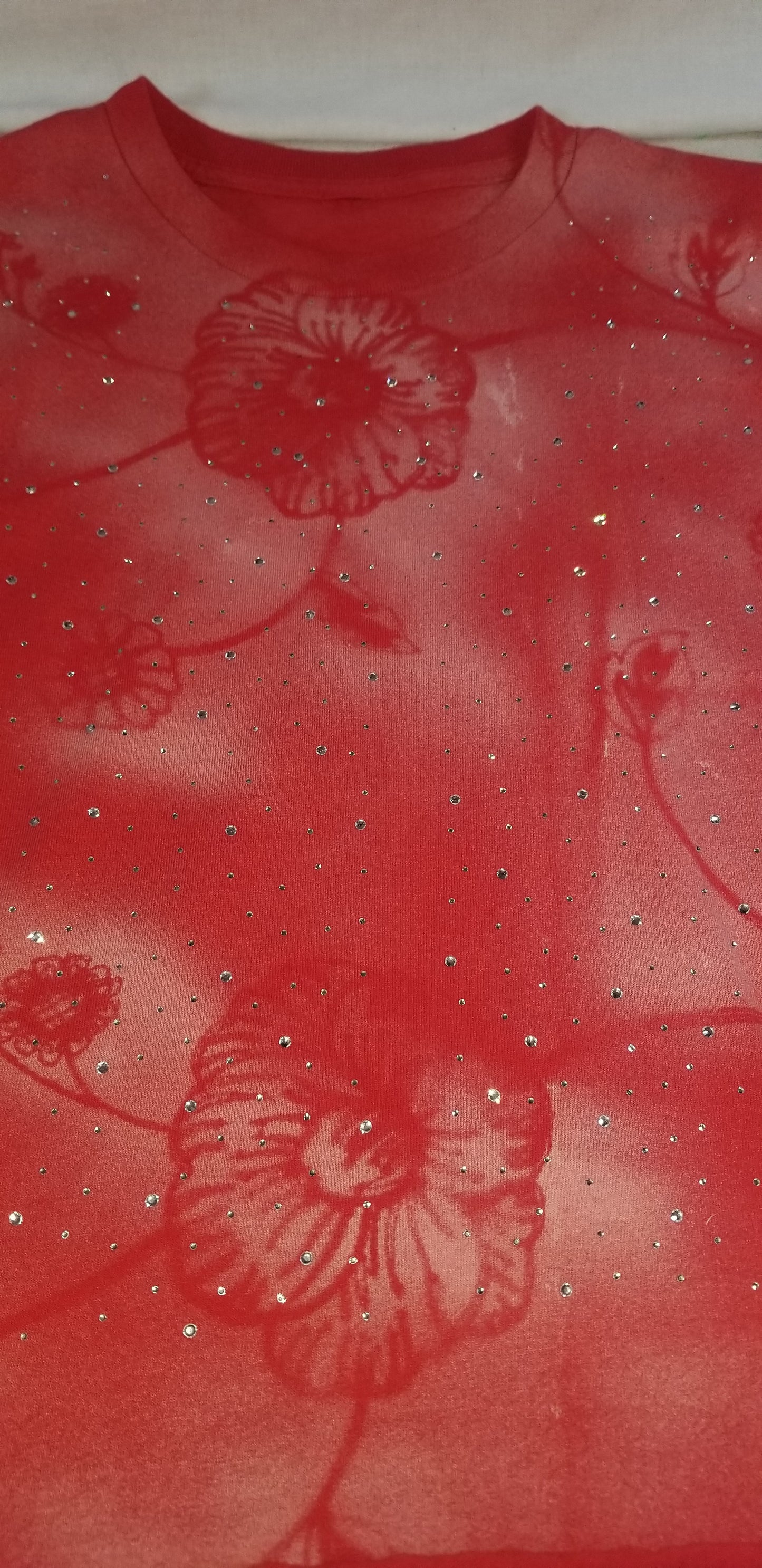 "CRIMSON BLOOM" CRYSTAL TEE (1 OF 1)