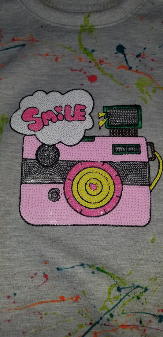 "SMILE FOR THE SHOT" (Black Kat Hoodies-Mood Mask Series