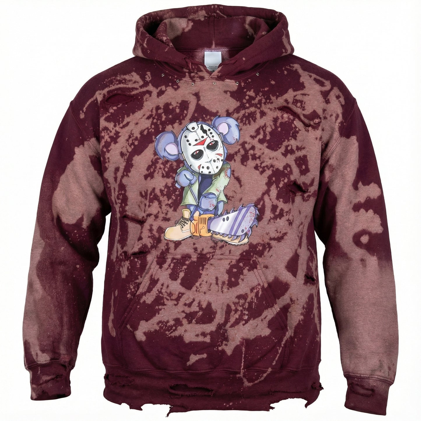 "BURN UNIT" Distressed Hoodie